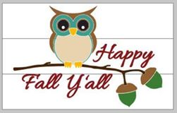 Happy Fall Y'all with owl