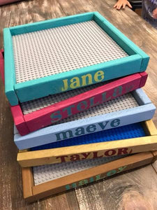 Lego Tray with name – Mommy's Design Farm