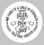 Faith love god ROUND