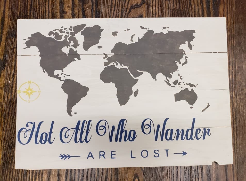 Not all who wander are lost world map