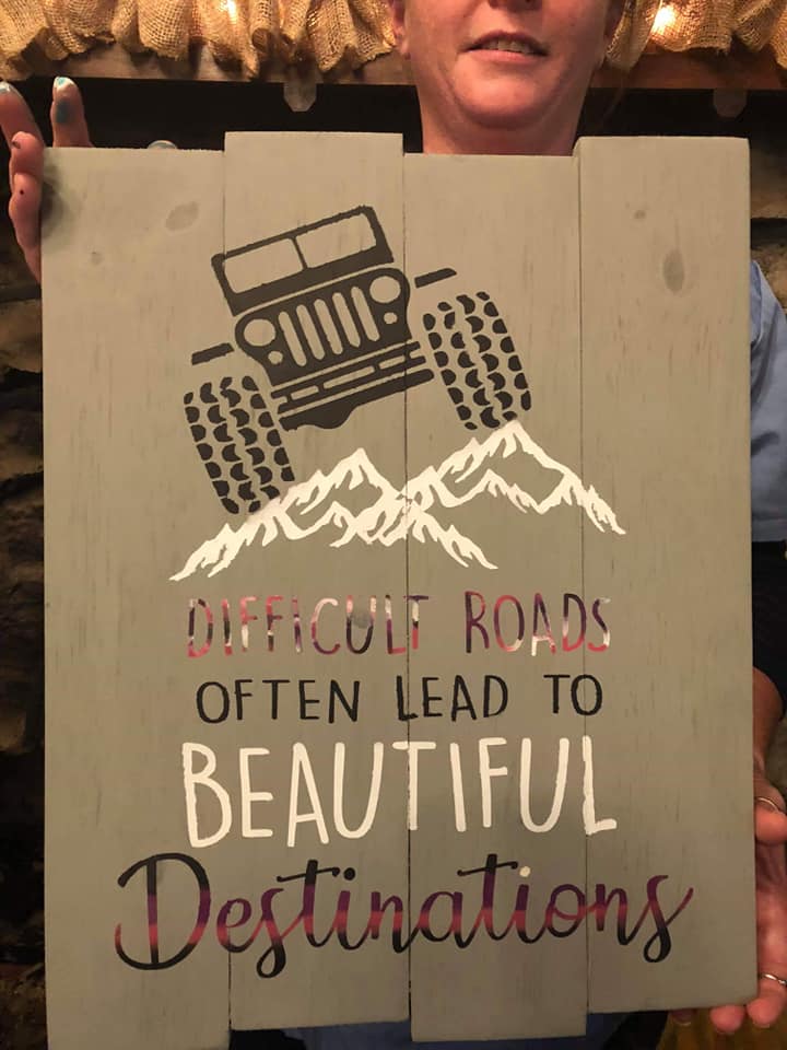Difficult roads often lead to beautiful destinations - jeep