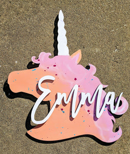 3D Unicorn with name