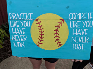 Practice like you have never won with baseball
