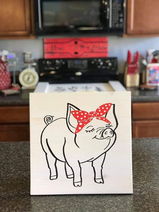 Pig with bandana