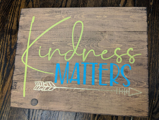 Kindness matters with arrow
