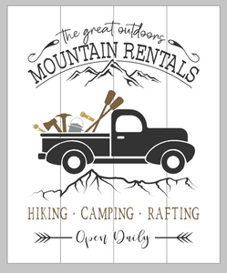 Mountain rentals with truck