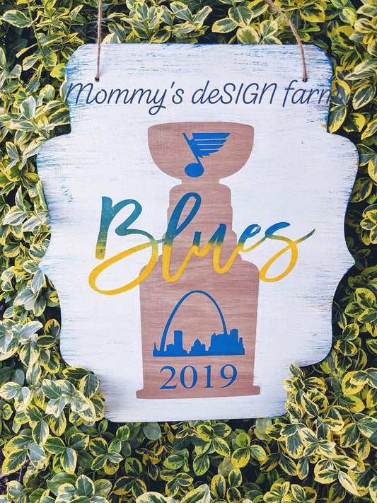 Door hanger STL Blues Stanley Cup 2019