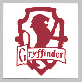 Harry Potter Gryffindor House Crest 0.25 Wide 3 Yards Long Repeat