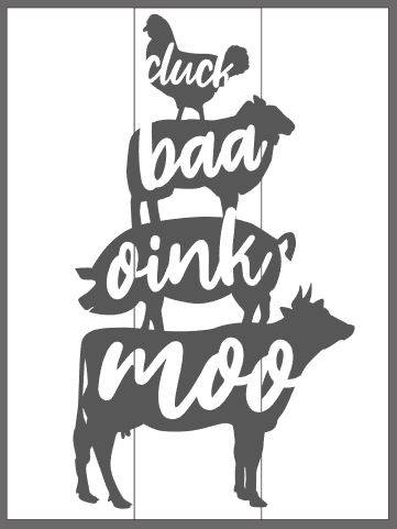 Farm animals Cluck Baa Oink Moo
