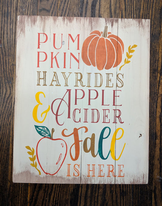 Pumpkin hayrides and apple cider Fall is here