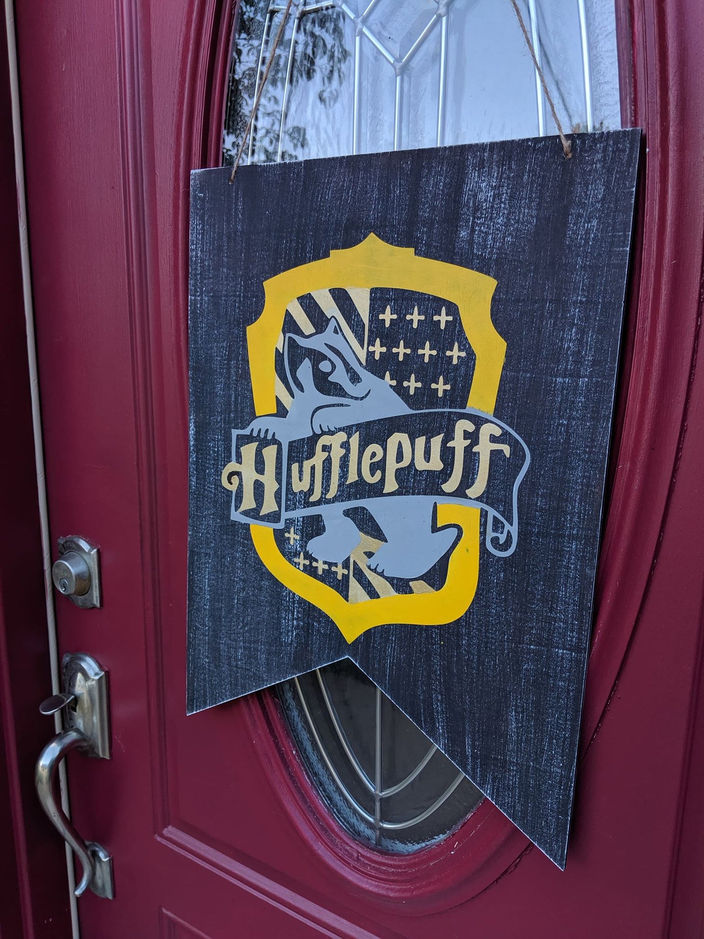 Door hanger Banner - HP Hufflepuff Crest