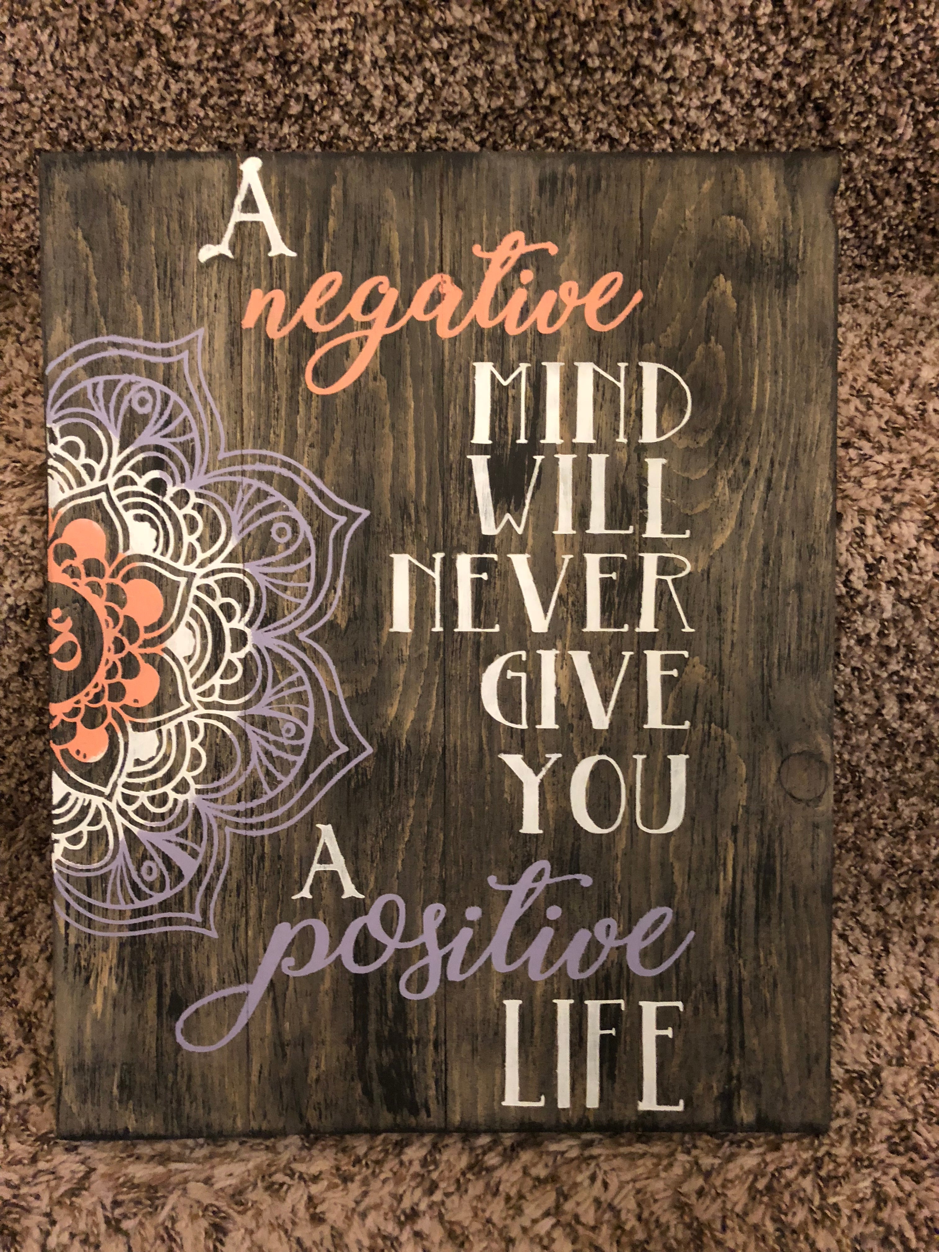 A Negative mind will never give you a positive life