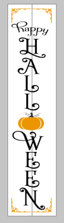 Happy Halloween (O with pumpkin and border)