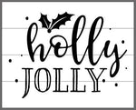 Holly jolly with stars and holly