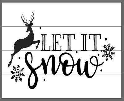 Let it snow with snowflakes and deer