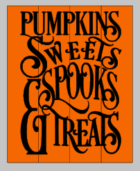 Pumpkins sweets spooks and treats