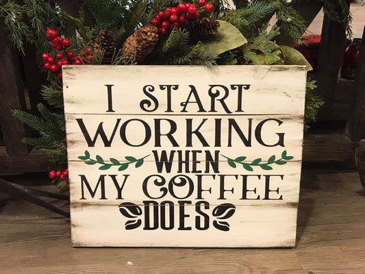 I start working when my coffee does