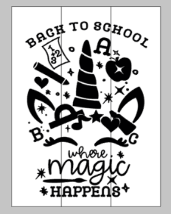 Back to school when magic happens with unicorn