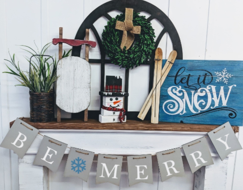 Banner - Be Merry with snowflake