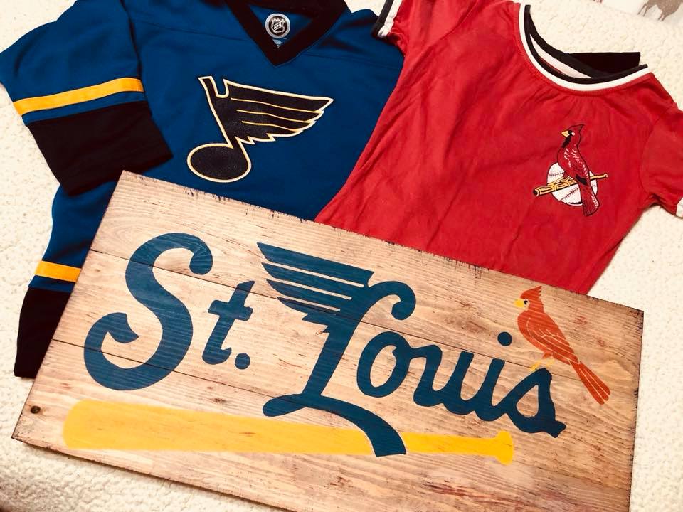 St Louis Blues Shirt Cardinals Skyline St Louis Blues Gift - Personalized  Gifts: Family, Sports, Occasions, Trending
