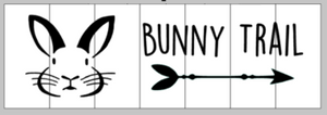 Bunny trail with bunny and arrow