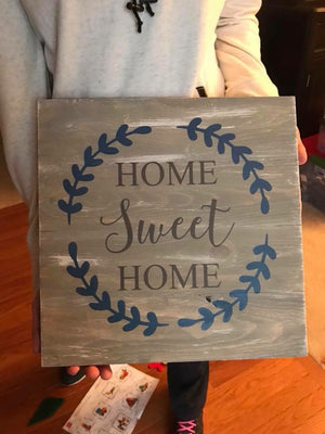 Home sweet home wreath design