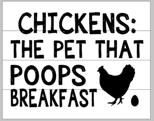 Chickens: the pet that poops breakfast