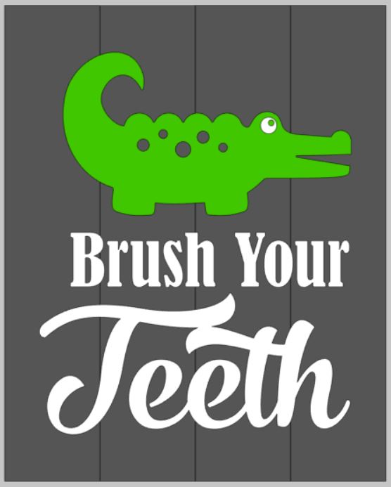 Brush your teeth-alligator