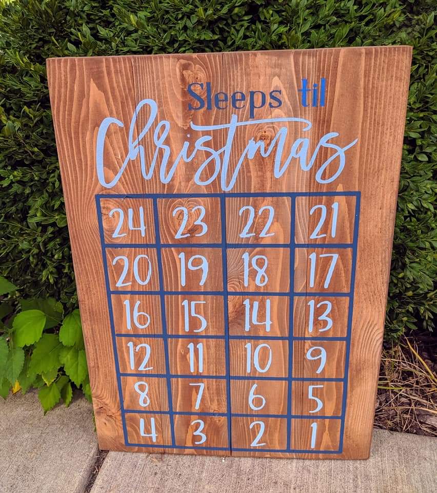 Sleeps til Christmas Chalkboard Countdown