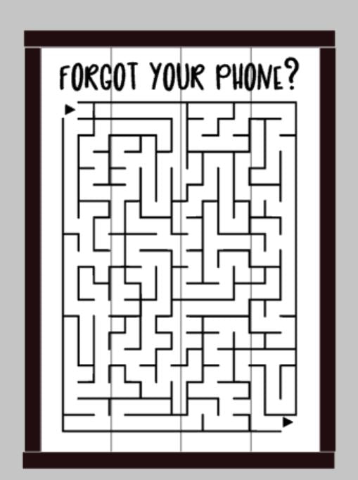 Forget your phone? Maze