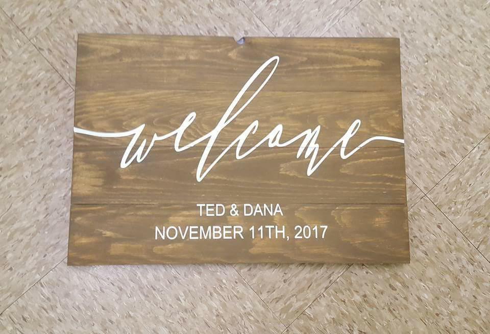 Welcome-Couples name and Date