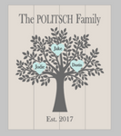 3D Family Tree with est date and Hearts