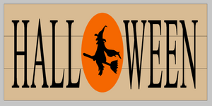 Halloween with witch in O