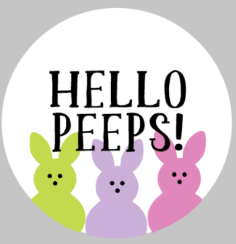 Door hanger - Hello Peeps