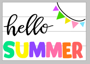 Hello summer with banner