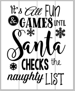 It's all fun and games until santa checks the naughty list