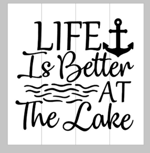 Life is better at the lake with anchor and waves