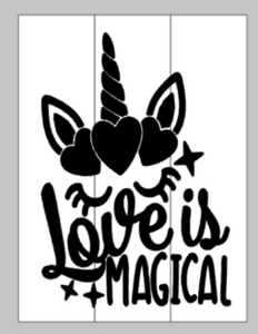 Love is magical with unicorn