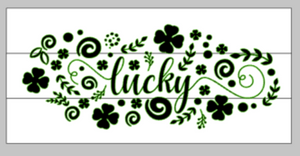 Lucky floral with clovers