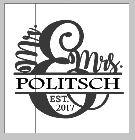 Mr and Mrs with last name and est date