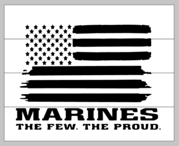 Marines the few the proud with flag