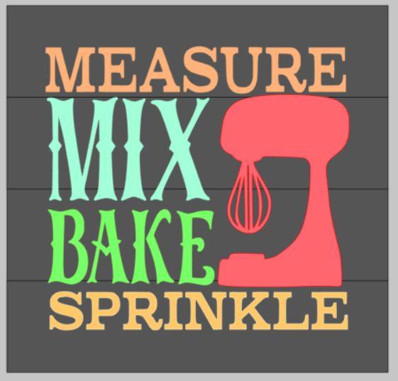Measure Mix Bake Sprinkle