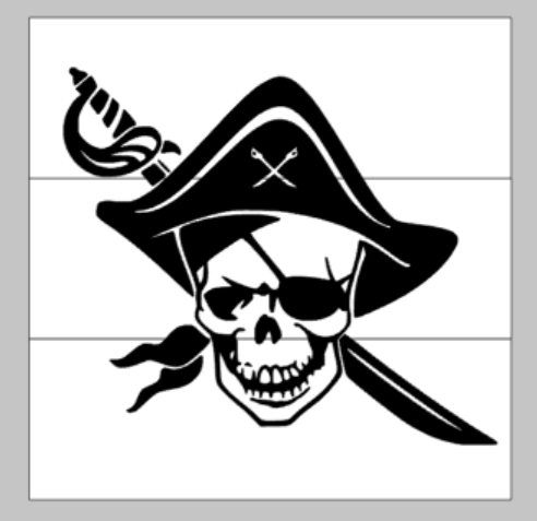 pirate skull with knife