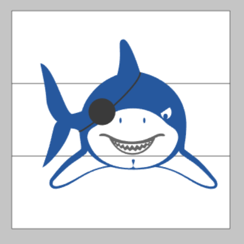 Shark with eye patch