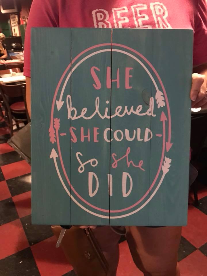 She believed she could so she did