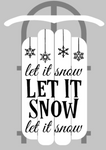 Door hanger Sled - let it snow