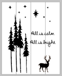 All is calm All is bright with deer and trees