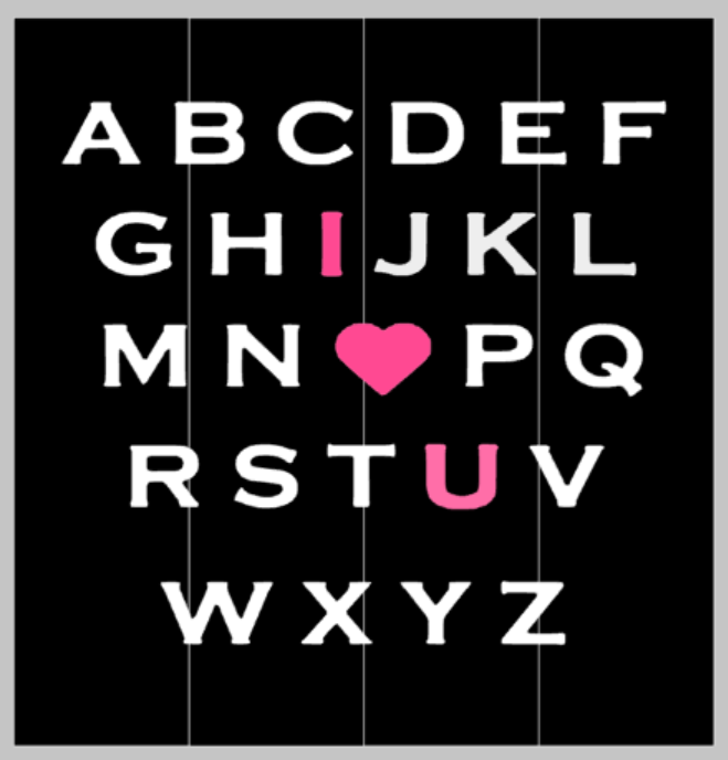 alphabet I love you