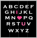 alphabet I love you