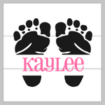 Baby feet with name